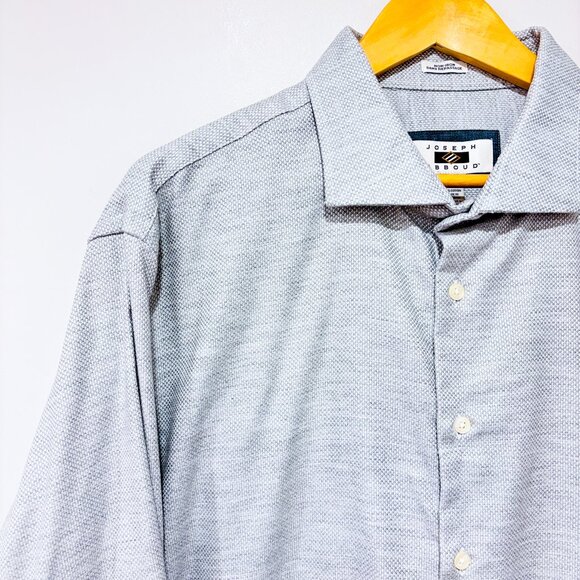 JOSEPH ABBOUD | Light grey thick cotton shirt | Classic casual | Men's XXL * - Picture 2 of 8